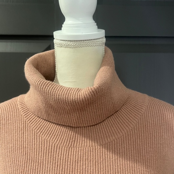 Free People Softly Structured Oversized Tunic Dusty Mauve Sz L Winter Cozy Soft - Picture 6 of 14